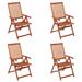 vidaXL Patio Folding Chairs Camping Garden Lawn Chair Solid Wood Acacia Brown