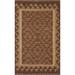 Reversible Kilim Oriental Area Rug Flat-weave Brown Wool Carpet - 2'8" x 4'4"