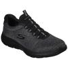Slip-On Sneaker SKECHERS "SUMMITS", Herren, Gr. 48,5, schwarz, Textil, sportlich, Schuhe, Slipper, Freizeitschuh in komfortabler Schuhweite