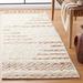 Brown/White 0.4921 in Area Rug - Steelside™ Kristina Chevron Handmade Flatweave Wool Area Rug in Ivory/Brown Wool | 0.4921 D in | Wayfair