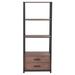 17 Stories 60" H x 23.5" W x 15.7" D Standing Shelf Unit Wood/Wire/Metal in Brown | 59.8 H x 23.6 W x 15.7 D in | Wayfair