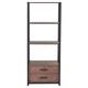 17 Stories 60" H x 23.5" W x 15.7" D Standing Shelf Unit Wood/Wire/Metal in Brown | 59.8 H x 23.6 W x 15.7 D in | Wayfair