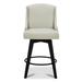 Lark Manor™ Annelotte 26" Swivel Counter Stool Leather in Gray | 39 H x 18.9 W x 21.7 D in | Wayfair 27BC76507DA44BB4BA3BDE214BBE0E6E