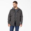 Dickies Men's Water Repellent Duck Hooded Shirt Jacket - Slate Gray Size 3Xl (TJ213)