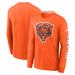 Men's Nike Orange Chicago Bears Fashion Tri-Blend Long Sleeve T-Shirt