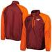 Men's G-III Sports by Carl Banks Maroon/Orange Virginia Tech Hokies Point Guard Raglan Half-Zip Jacket