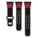 Black Nebraska Huskers Logo Silicone Apple Watch Band