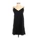 Shein Casual Dress - Shift V Neck Sleeveless: Black Print Dresses - Women's Size Small