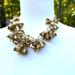 J. Crew Jewelry | J. Crew Gold Bell Flower Statement Necklace With Crystals And Pearls | Color: Cream/Gold | Size: Os