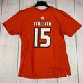 Adidas Shirts | Miami 15 Hurricanes Ncaa Adidas Go-To Tee Large Orange Tshirt New Men | Color: Orange | Size: L