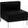 Flash Furniture Modular Middle Lounge Chair - Leather - Black - Hercules Imagination Series