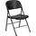 Flash Furniture Plastic Folding Chair - Black with Charcoal Frame - Hercules Series