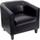 Leather Lounge Guest Chair - Black