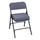 National Public Seating Steel Folding Chair - 2&quot; Fabric Seat - Double Brace - Gray - Pkg Qty 2