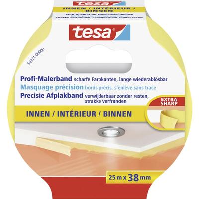 Precision indoor 56271-00000-01 Kreppband ® Gelb (l x b) 25 m x 38 mm 1 St. - Tesa