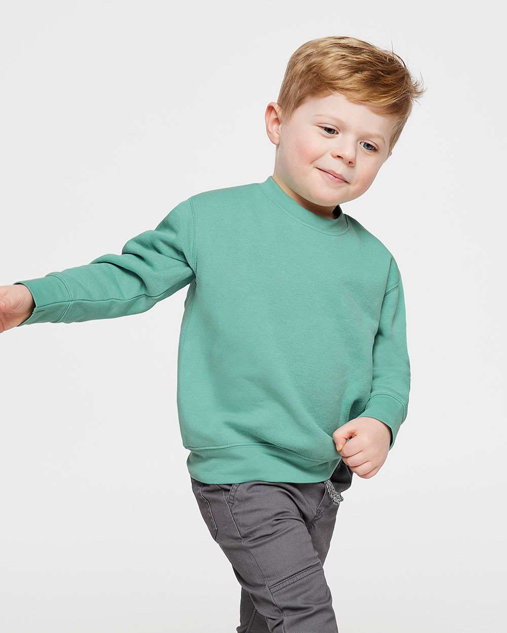 Rabbit Skins 3317 Toddler Crew Fleece Sweatshirt in Saltwater size 4 LA3317