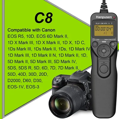 Recharge pour appareil photo Canon TC-80N3 minuterie obturateur à distance intervalomètre