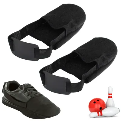 Couvre-chaussures de Bowling noir accessoires pour femmes et hommes avec curseur 2 pièces
