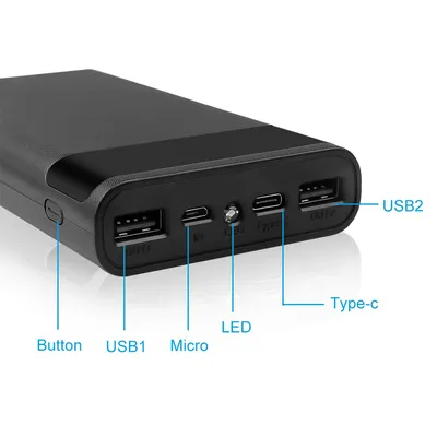 KeRestoQuebec umei-Boîtier de batterie externe USB 5V 6x18650 chargeur de téléphone portable coque