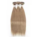 Pray Shair-Mèches brésiliennes Remy lisses cheveux naturels brun moyen blond cendré pré-colorés