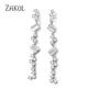 ZAKadvocate-Boucles d'Oreilles sulfen CZ Blanc pour Femme Bijoux de ixde Mariage à la Mode Kendny