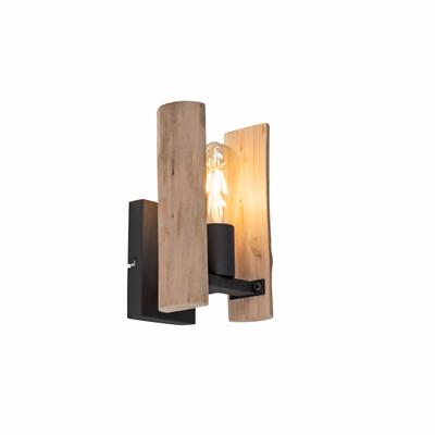 JUST LIGHT Wandleuchte "LOG", braun (holzfarben), B:15cm T:15cm, Lampen, ExklusiveE27 Image