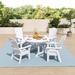 Polytrends Laguna Poly Eco-Friendly All Weather Patio Chair with Arms