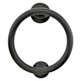 Door Knockers Door 5.5" Round Oil Rubbed Bronze Finish Solid Brass Door Knocker with Mounting Hardware Renovators Supply