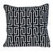 Parkland Collection Transitional Geometric Black 20" x 20" Pillow