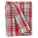 Parkland Collection Transitional Plaid Red Rectangle 50" x 65" Throw