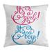 Ambesonne Gender Reveal It's a Girl Boy Square Pillow Cover Polyester | 24 H x 24 W x 24 D in | Wayfair min_35114_24x24