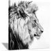 Latitude Run® Lion Art Wall Decoration Picture: Graphic Artwork Of Wildlife Portraits Printed & Painted On Wrapped Canvas in Gray | Wayfair