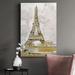 Ophelia & Co. Eiffel Tower Glitz - Wrapped Canvas Painting Canvas, Solid Wood in Brown/Gray/White | 18 H x 12 W x 1 D in | Wayfair