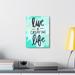 Trinx Live a Creative Life Motivation - Wrapped Canvas Textual Art Canvas in Blue/Green | 16 H x 12 W x 1.25 D in | Wayfair