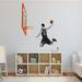 Trinx Basketball Player Wall Decal Vinyl in White/Black/Brown | 38 H x 36 W in | Wayfair FA6B8873BF6C43CFA48A582F0245FC7B