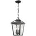 3 Light Outdoor Chain Light in Black finish