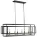 Z-Lite 8 Light Island/Billiard in Black + Brushed Nickel Finish