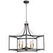 Wellington 5-Light 30" Wide Oil Rubbed Bronze/Antique Brass Pendant Li