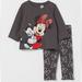 Disney Matching Sets | H&M Minnie Mouse Long Sleeve Legging Set, Toddler Girl, 2t | Color: Black/Red | Size: 2tg