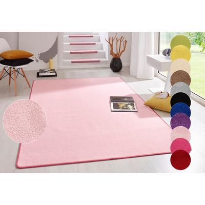 Teppich HANSE HOME "Fancy" Gr. 4, rosa, B:160cm H:7mm L:240cm, Kunstfaser, Teppiche, Kurzflor, Läufer, uni, gekettelt, Wohnzimmer, Schlafzimmer, Esszimmer Image