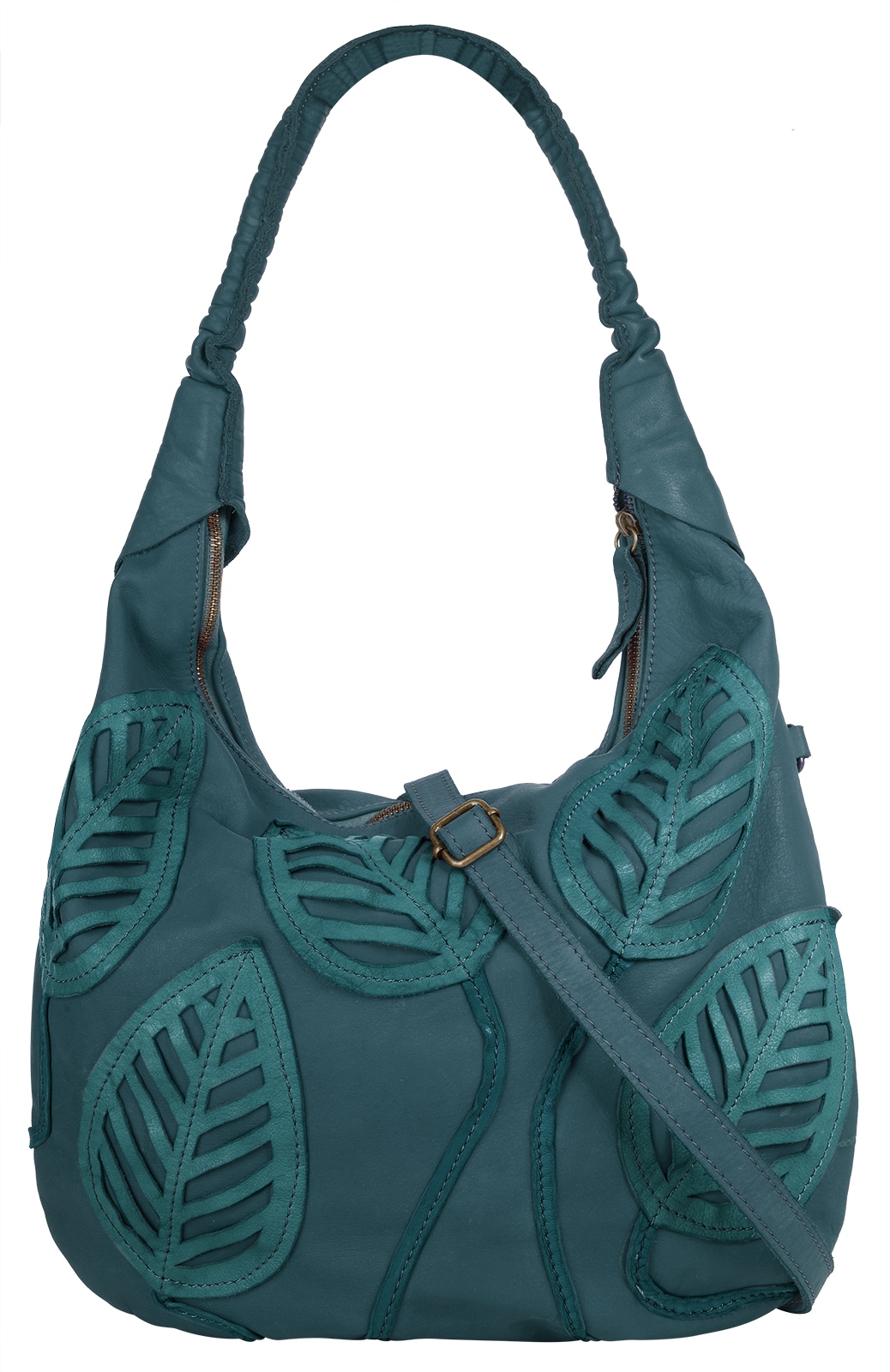 Shopper SAMANTHA LOOK, Damen, Gr. B/H/T: 41cm x 31cm x 4cm onesize, blau, Leder, unifarben, Taschen, echt Leder, Made in Italy Image