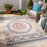 Asis 5'2" x 7' Traditional Outdoor Farmhouse Moroccan Natural Gray/Royal Denim/Gray/Clay/Dark Beige/Off White/Dark Blue/Black/Beige/Navy Outdoor Area Rug - Hauteloom