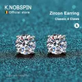 Knspin – boucles d'oreilles en Moissanite 2.0ct pour femmes clous d'oreilles en diamant cultivé en