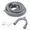 Washing Machine Drain Hose Extension Kits 13.12ft Gray with Elbow