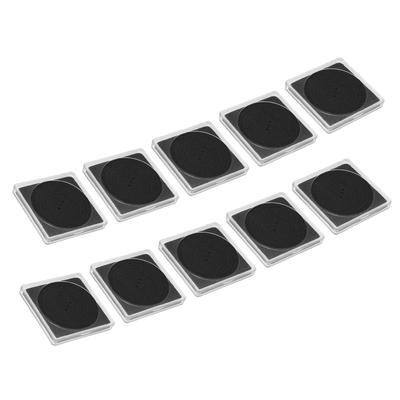 Coin Snap Holder Coin Case Storage Square Fit 20-40mm Coins, 20pcs Clear Black - Transparent, Black