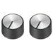 Stove Knob Replacement 40mm x 25mm 45 Degree Burner Knob Silver Black 2 Pack - Silver Black