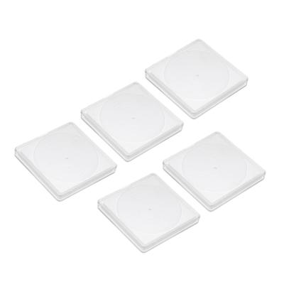 Coin Snap Holder Coin Case Storage Square Fit 17-37mm Coins, 5pcs Clear White - Transparent, White