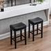 Counter Height 29" Bar Stools for Kitchen Counter Backless Faux Leather Stools Farmhouse Island Chairs