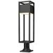 Z-Lite 1 Light Outdoor Pier Mounted Fixture in Black Finish