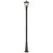 Z-Lite 1 Light Outdoor Post Mounted Fixture in Oil Rubbed Bronze Finish